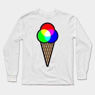 RGB Ice (Red Green Blue Ice Cream) Long Sleeve T-Shirt